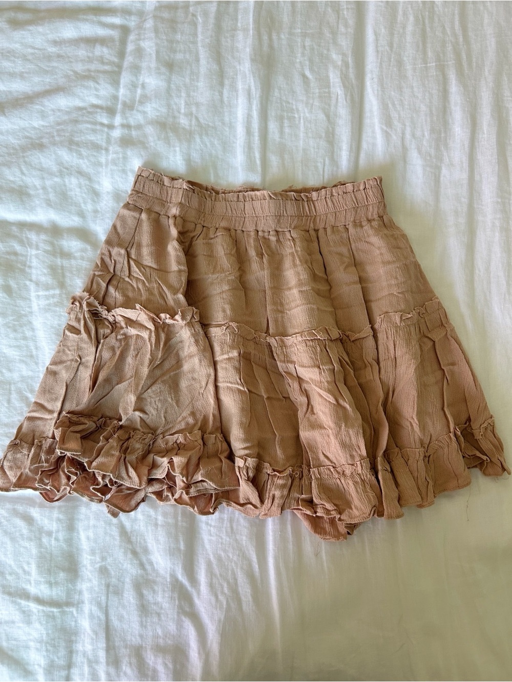 Showpo pink ruffle mini skirt